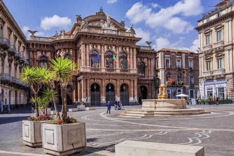 Teatro Massimo Bellini Opera House in the Old Town, Catania