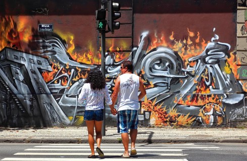 Grafitti in the Rua Jardim Botanico, Rio der Janeiro
