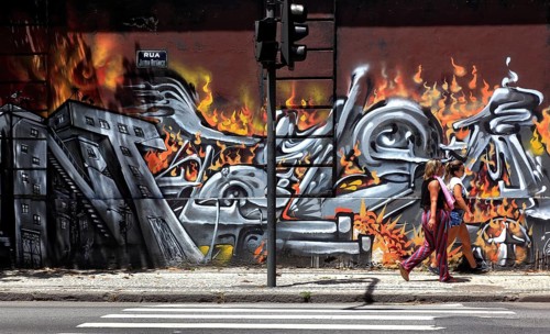 Grafitti in the Rua Jardim Botanico, Rio der Janeiro