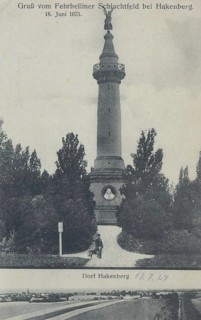 Greeting from the battlefield Fehrbellin near Hakenberg, Brandenburg