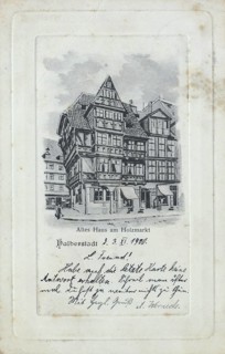 Halberstadt, old house at the Holzmarkt