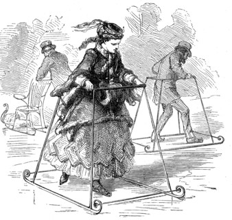 Woman Learning to Skate, Skating as Winter Fun