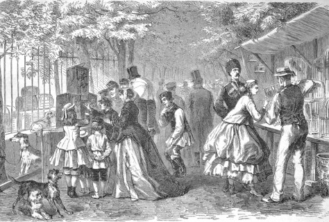 The German Bird Market in the Garden of the Stock Exchange in Saint Petersburg, c. 1885