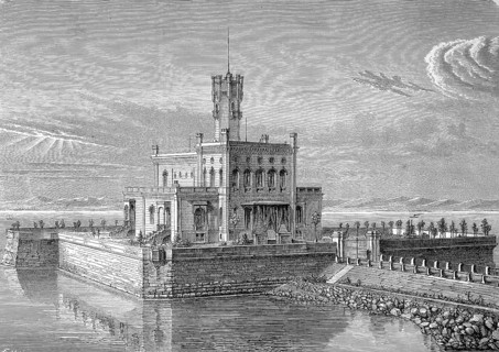The New Montfort Palace on Lake Constance, c. 1885