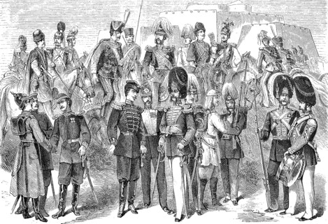 Uniforms of Russian soldiers in 1880, Russian dragoons and hussars