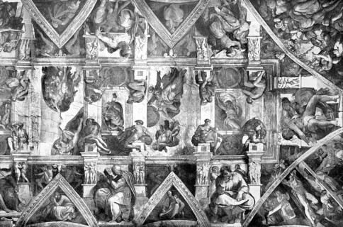 Historic image of A part of the ceiling of the Sistine Chapel, Vatican