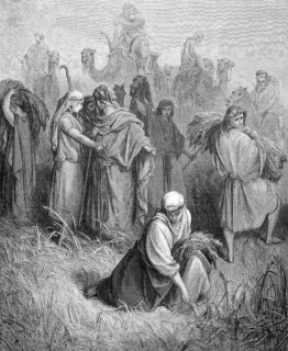 Ruth in Boaz's field, Boaz is a biblical figure who appears in the Book of Ruth in the Hebrew Bible