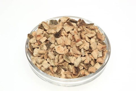 Dried curacao peel pieces, bitter orange