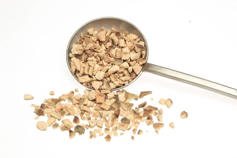 Dried curacao peel pieces, bitter orange