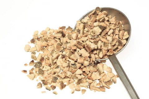 Dried curacao peel pieces, bitter orange