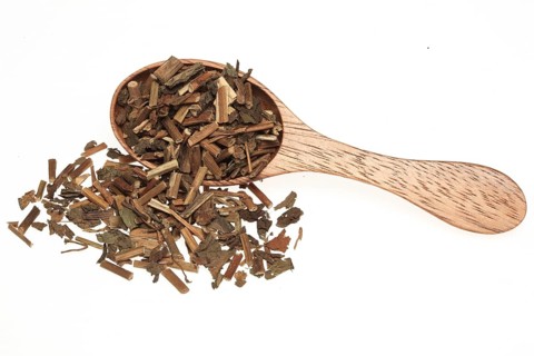 Dried herb of the medicinal plant Fortune boneset,