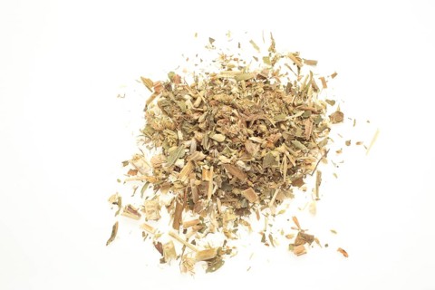 Dried herb of the medicinal plant european goldenrod,
