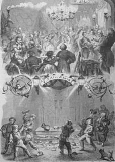 Polterabend is a German wedding custom in which guests smash china the night in front of the wedding to bring good luck to the couple, here in Hamburg