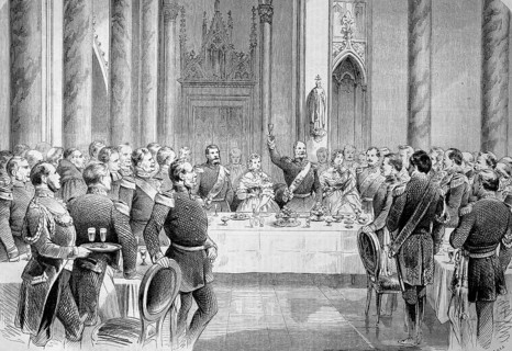 Dinner in the State Room of Hohenzollern Castle, Hohenzollern Castle