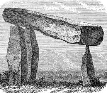Stone table, dolmen at Wellan Castle