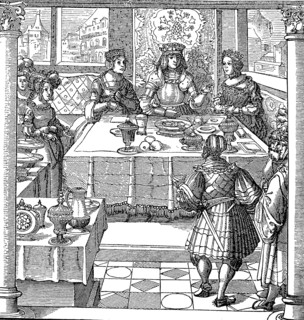 Cultural state at the end of the 15th and beginning of the 16th century, banquet