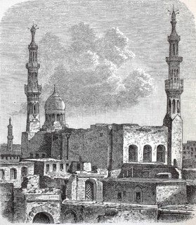 The Great Mosque of Damiette in 1880, a port city and capital of the Egyptian governorate of the same name