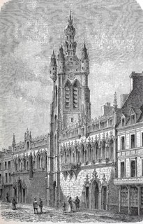 The Town Hall of Douai in 1882, Hauts-de-France