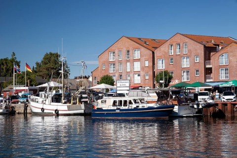 Port of Orth with sailingboats Fehmarn Island, Baltic Sea