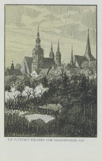 Old town Eisleben, county Mansfeld-Suedharz