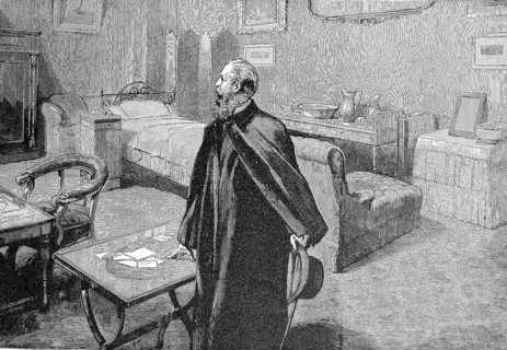 Emperor Frederick takes leave of the Villa Zirio in San Remo, 10 March 1888