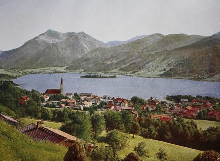 Historical photo around 1880 of Schliersee, Bavaria