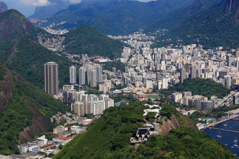 View of the city of Rio de Janeiro from Sugar Loaf Mountain, Brazil