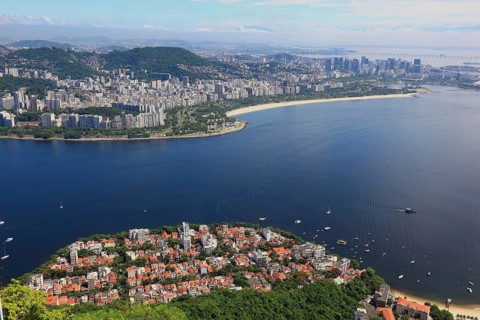 View of the city of Rio de Janeiro from Sugar Loaf Mountain, Brazil