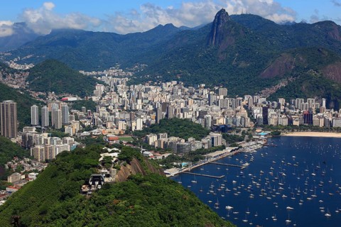 View of the city of Rio de Janeiro from Sugar Loaf Mountain, Brazil