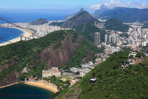 View of the city of Rio de Janeiro from Sugar Loaf Mountain, Brazil