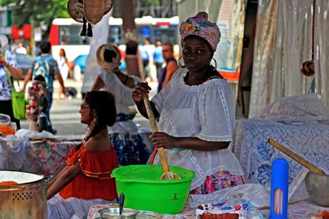 Cookshop in the centre of Rio de Janeiro, Brazil