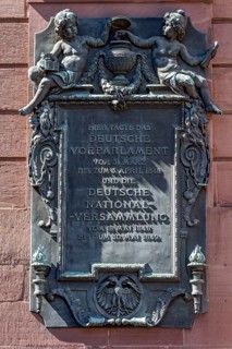 Memorial plaque commemorating the first German National Assembly in 1848, Paulskirche