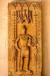 Grave slab with relief, tomb of Johann von Falkenstein