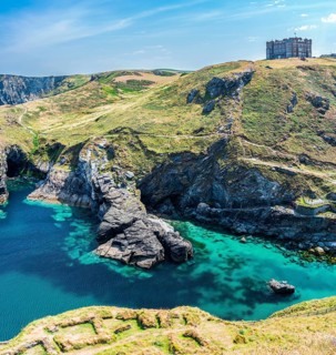 Tintagel Haven and Camelot Castle, North Cornwall