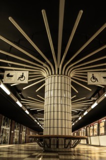 Ubhanstation Niendorf by night, Hamburg