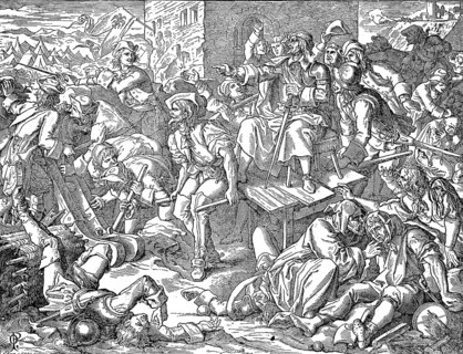 Count von Staremberg gives orders despite being wounded,1881