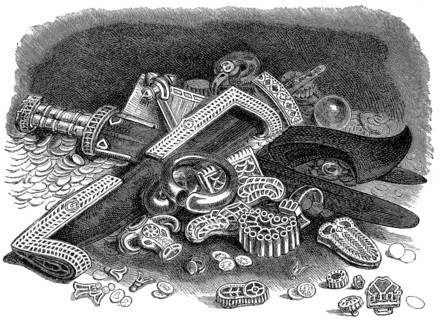 Cemetery finds from the tomb of the Frankish king Childeric, year 480