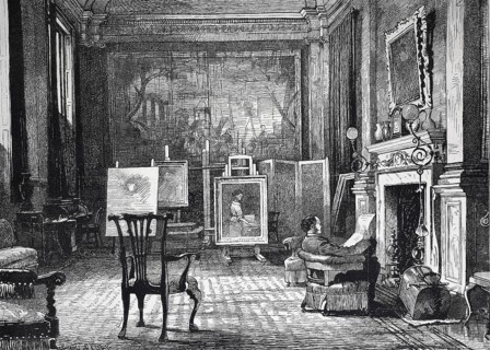 Artist's studio, Mr. J. E. Millais at home. Sir John Everett Millais