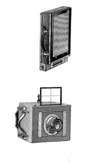 A camera for travellers, closed and a snapshot camera by Anschuetz