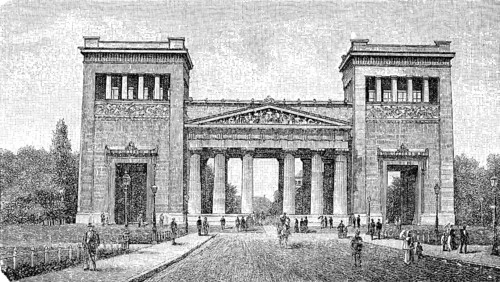 Propylaea, a city gate in Munich at the west side of Koenigsplatz