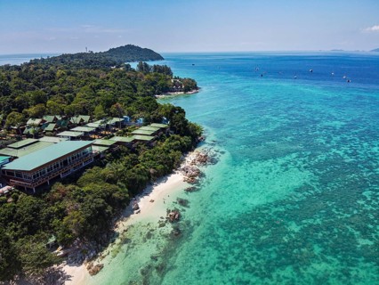 Aerial of North Point beach, Koh Lipe