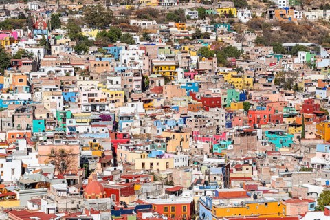 Overlook over the Unesco site Guanajuato, Mexico