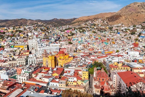Overlook over the Unesco site Guanajuato, Mexico
