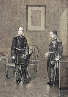 King William and Napoleon III after the surrender of Sedan at Bellevue Palace on 2 September 1870, Berlin
