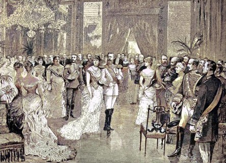 Crown Prince Frederick William at the Royal Court in Madrid in November 1884, Spain