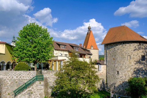 City wall with city towers, Freistadt