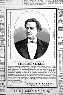 Classified advertisements in 1880, here advertisement of Hippolit Mehles promoting his gun business