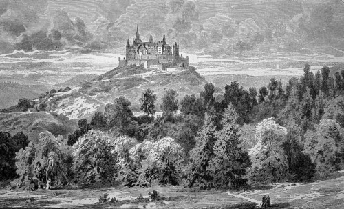 Hohenzollern Castle in 1880, Baden-Wuerttemberg