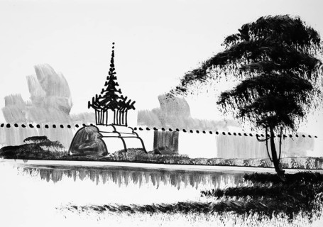 Pagoda by the Lake, Historic Landscape in Southeast Asia