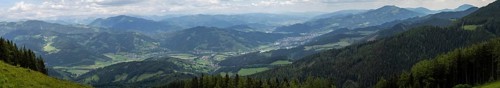 View from the Mugel into the Muerztal, near Leoben